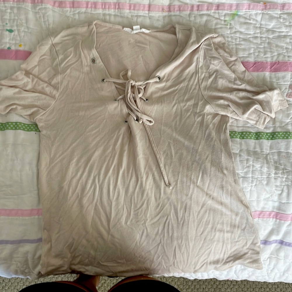 V neck cut shirt